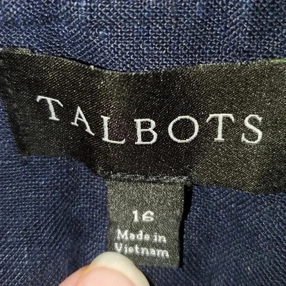Talbots Bermuda Dark Navy 100% Linen Shorts Womens Size 16 - Picture 9 of 13
